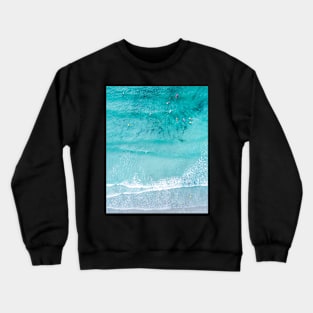 Beach Print, Beach Art Print, Beach Life, Modern Beach Poster, Sea Print, Coastal, Landscape Blue water, Sea print, Ocean print, Minimalist Crewneck Sweatshirt